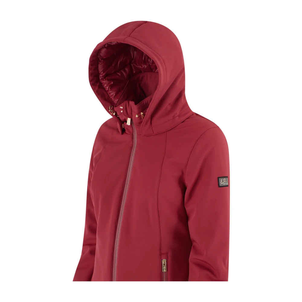 YES ZEE Rode Tech Hoodie Jas voor Vrouwen Red Dames