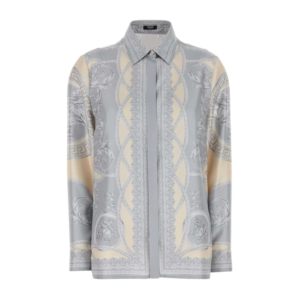 Versace Zijden bedrukte overhemd Multicolor Dames