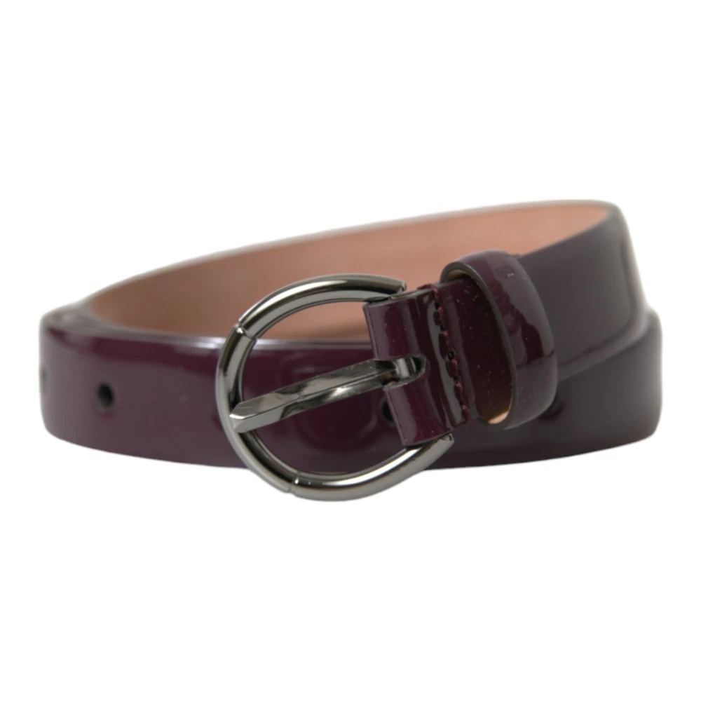 Dolce & Gabbana Elegante kastanjebruine leren riem Brown Dames