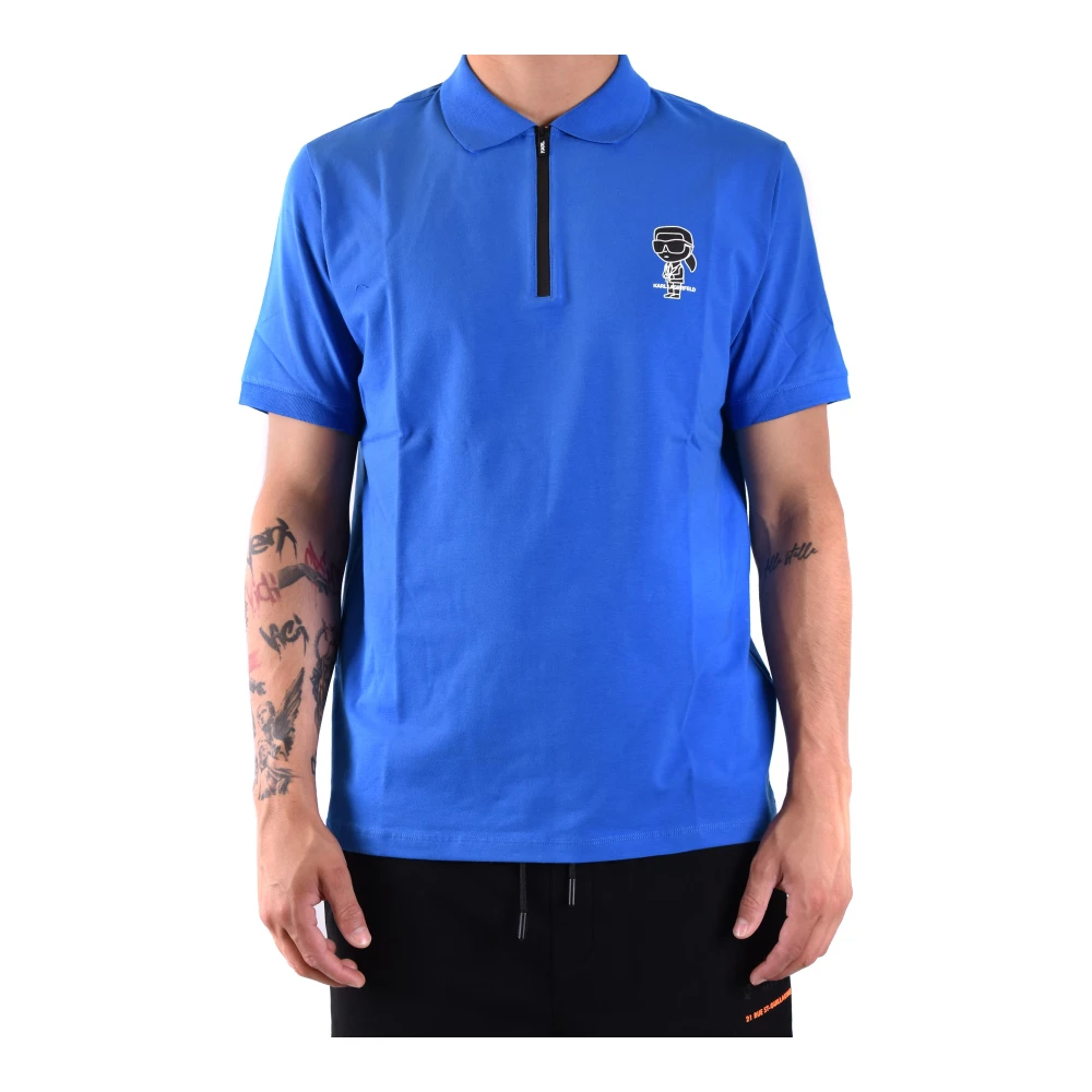 Karl Lagerfeld Casual Katoenen T-Shirt Blue Heren