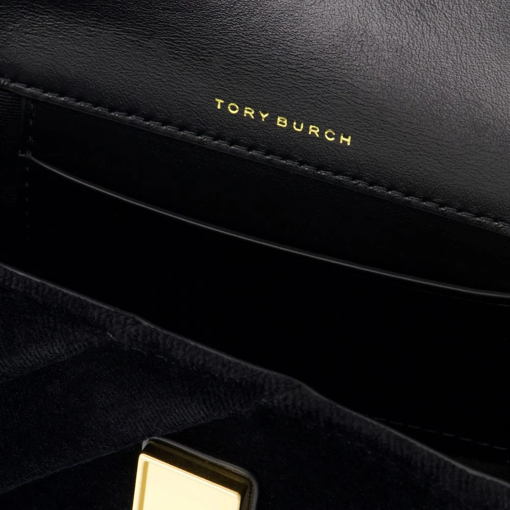 TORY BURCH Mini Flap Schoudertas Katoen Zwart Black Dames