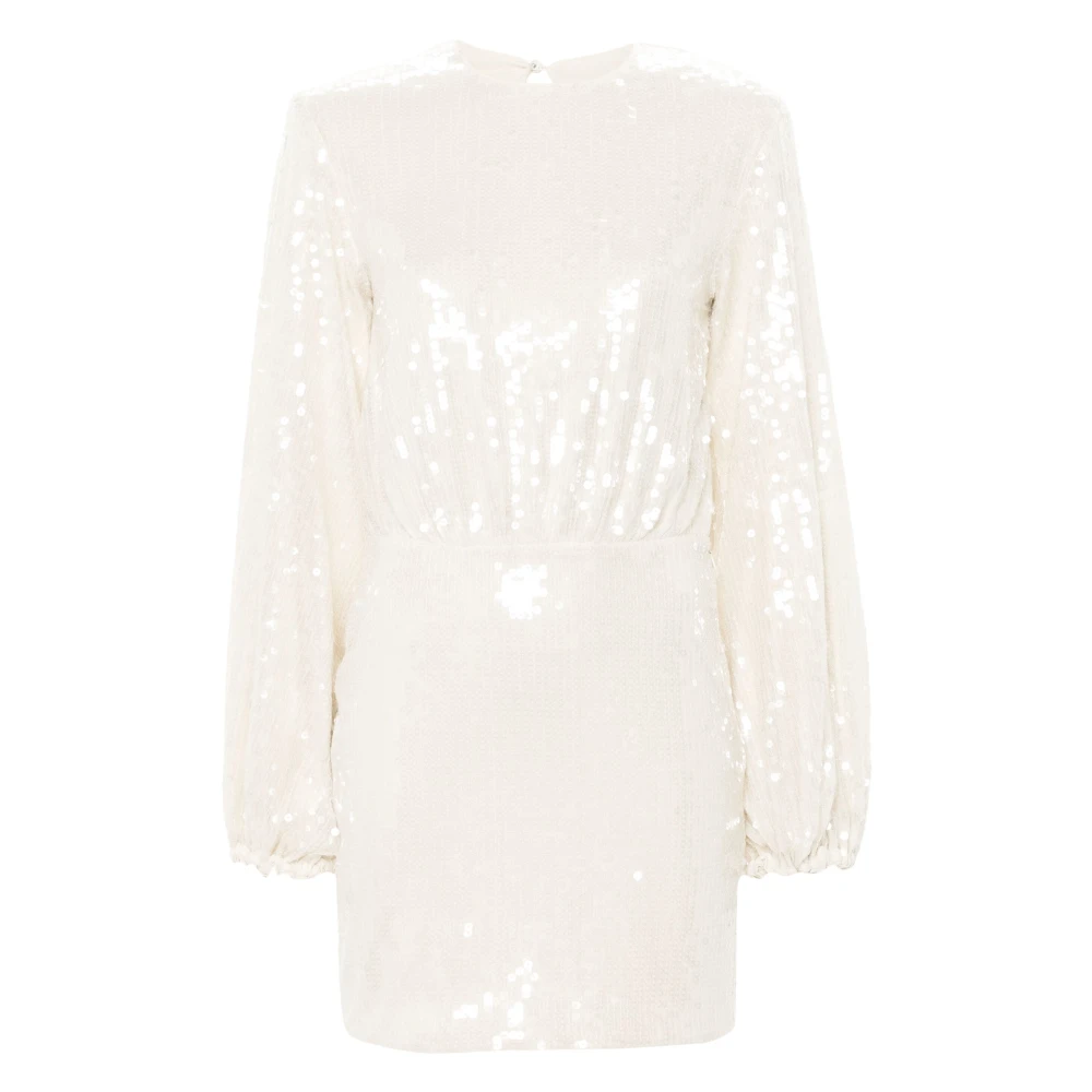Rotate Birger Christensen Witte Jurk met Schoudervullingen White Dames