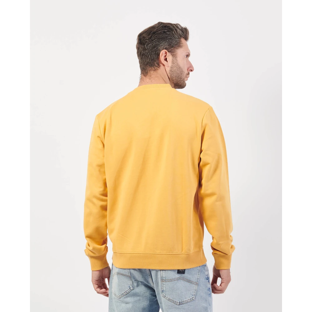 Hugo Boss Gouden Terry Katoenen Sweater Diragol Yellow Heren