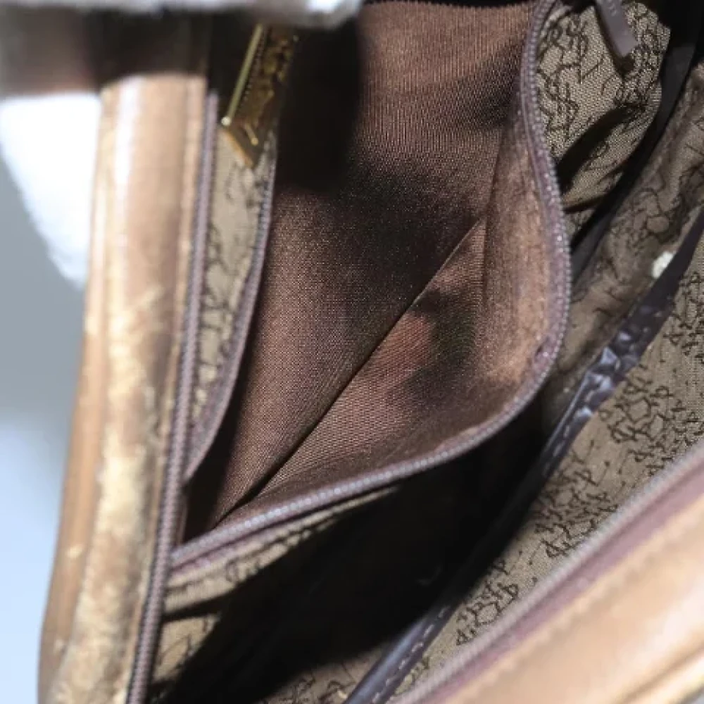 Saint Laurent Vintage Pre-owned Leather shoulder-bags Brown Dames