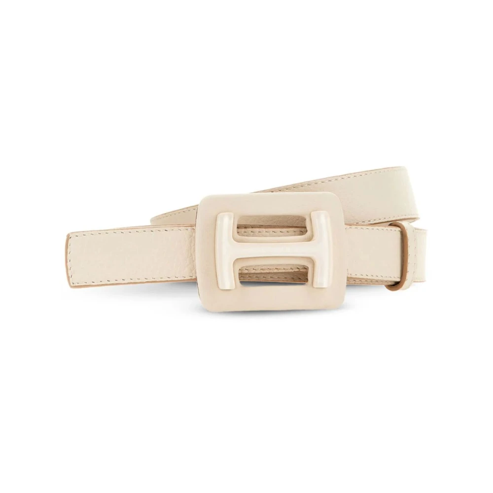 Hogan Stijlvol Leren Riem voor Mannen Beige Dames