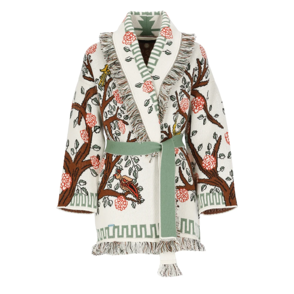 Alanui Witte Cashmere Vest met Tree Of Life Patroon Multicolor Dames