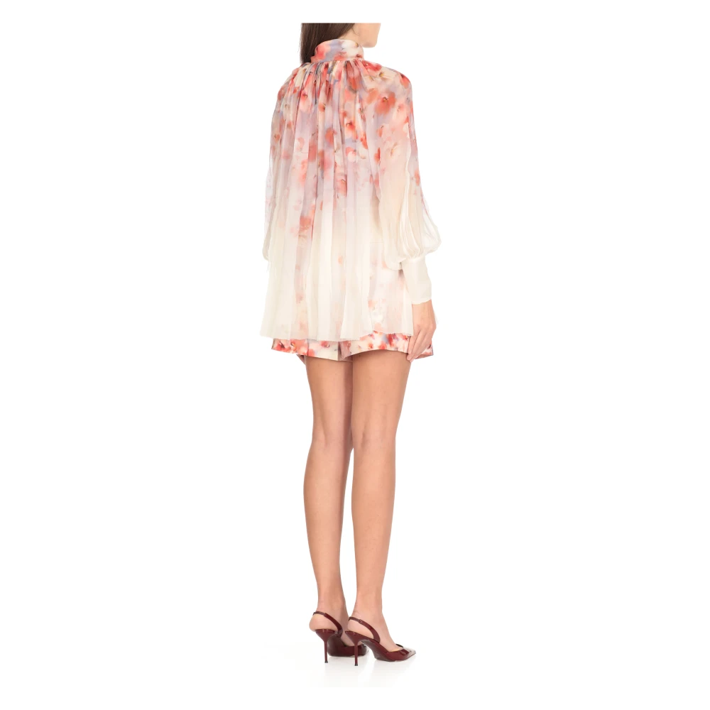 Zimmermann Bloemenpatroon hoge hals blouse Multicolor Dames