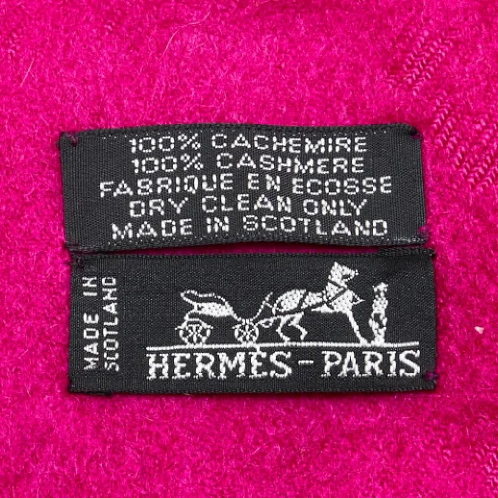 Hermès Vintage Pre-owned Cashmere scarves Pink Dames