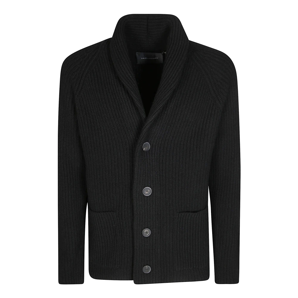 Tagliatore Sjaalkraag Vest Black Heren