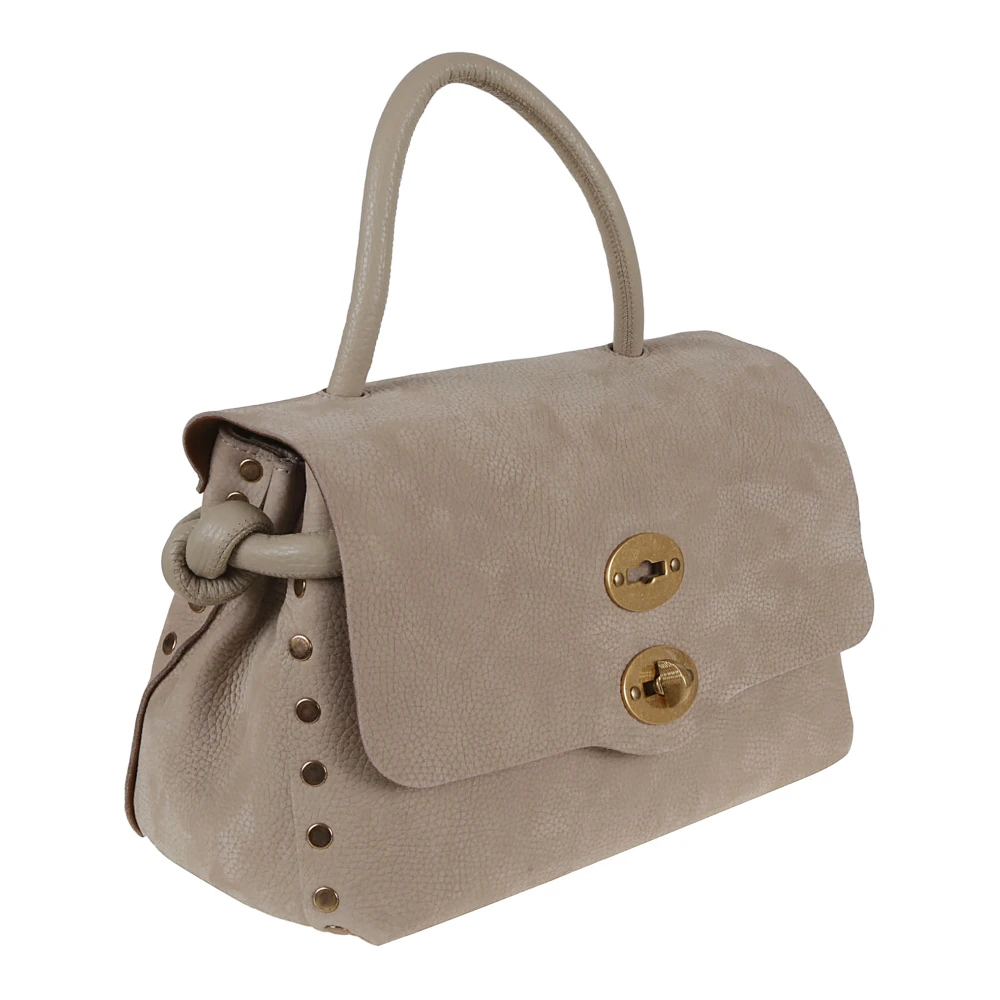 Zanellato Grijze Leren Schoudertas Elegant Ontwerp Gray Dames