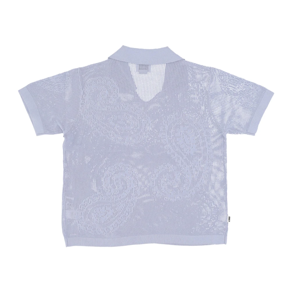 Obey Open Gebreid Shirt Hortensia Blue Dames