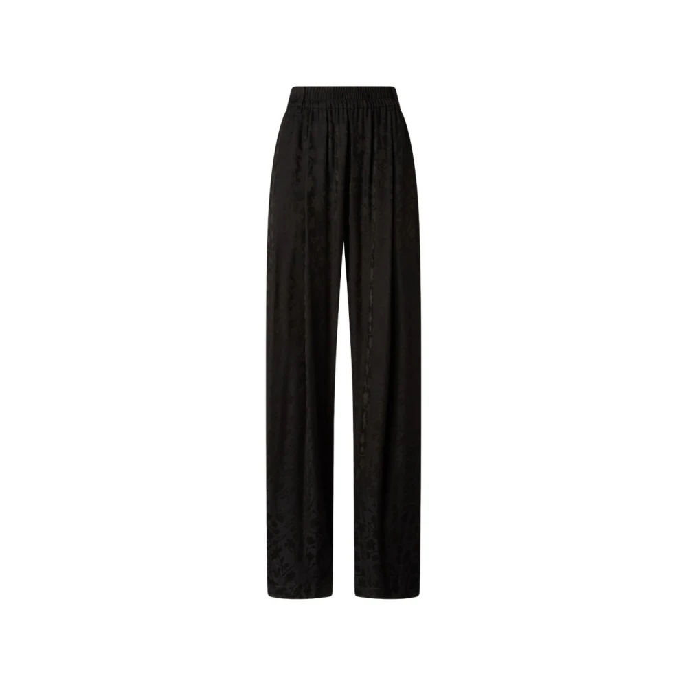 Pinko Women's Black Bedonia Trousers - Straight Trousers - M - Trousers