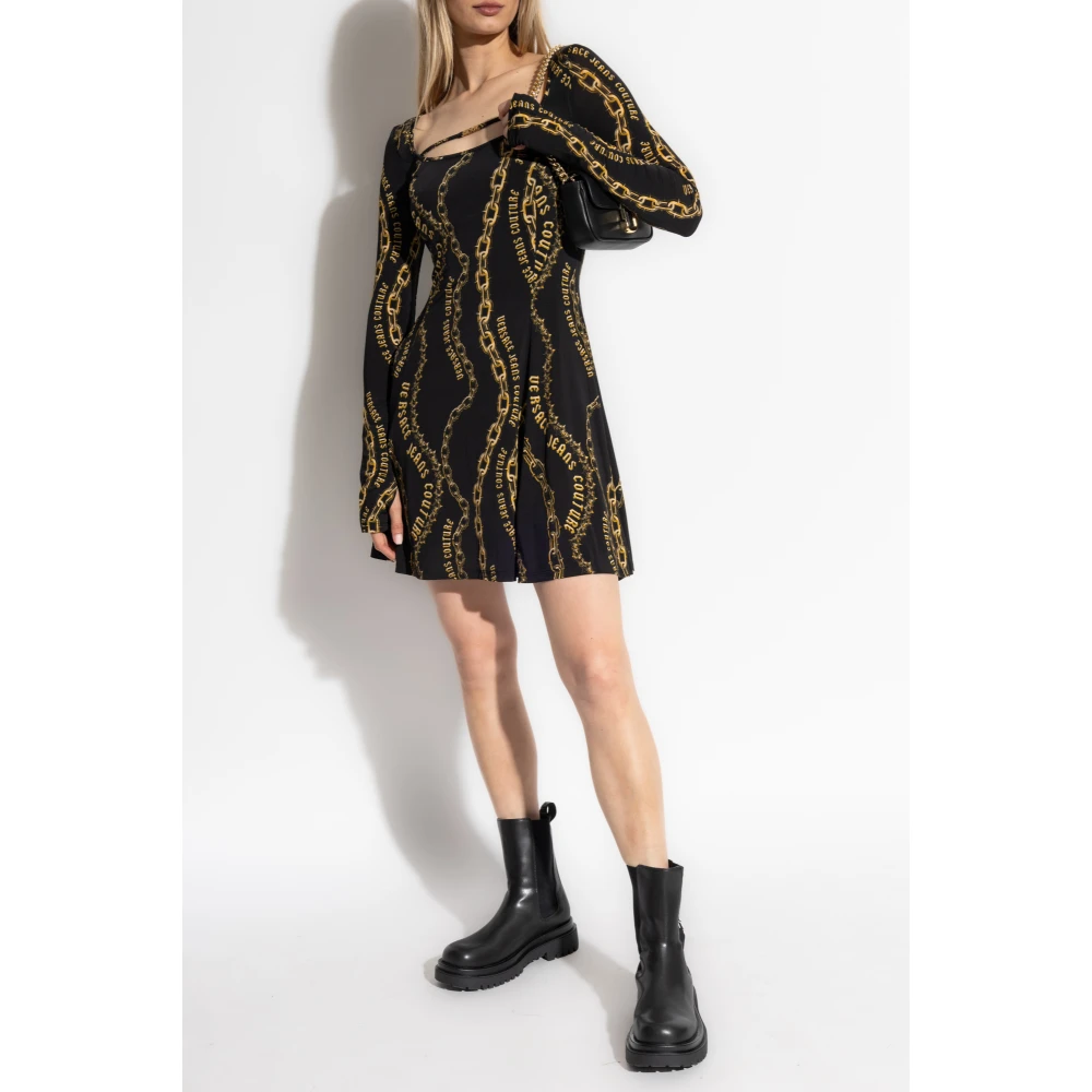 Versace Jeans Couture Jurk met een patroon Black Dames