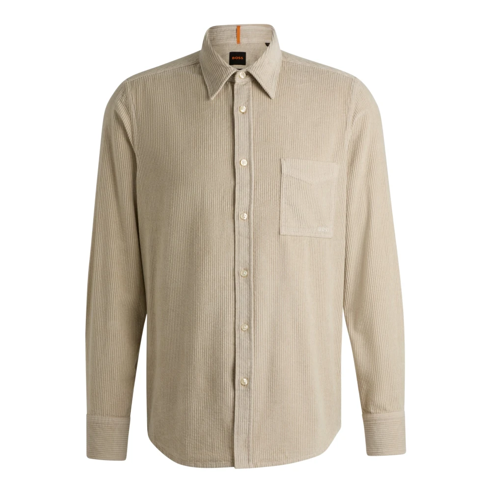 Boss Orange Stijlvol Oranje Overhemd Beige Heren