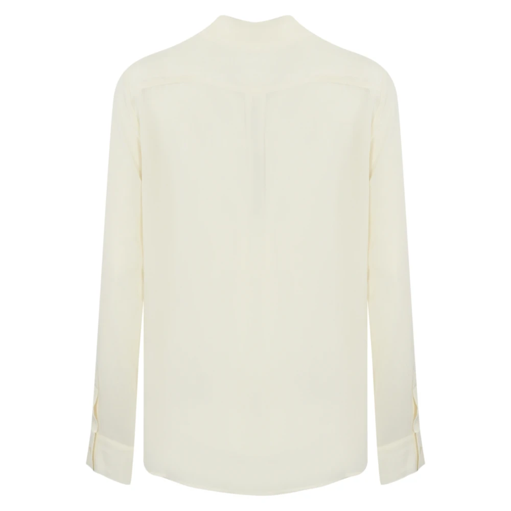 Max Mara Weekend Zijden overhemd Lange mouw Knoopsluiting Beige Dames