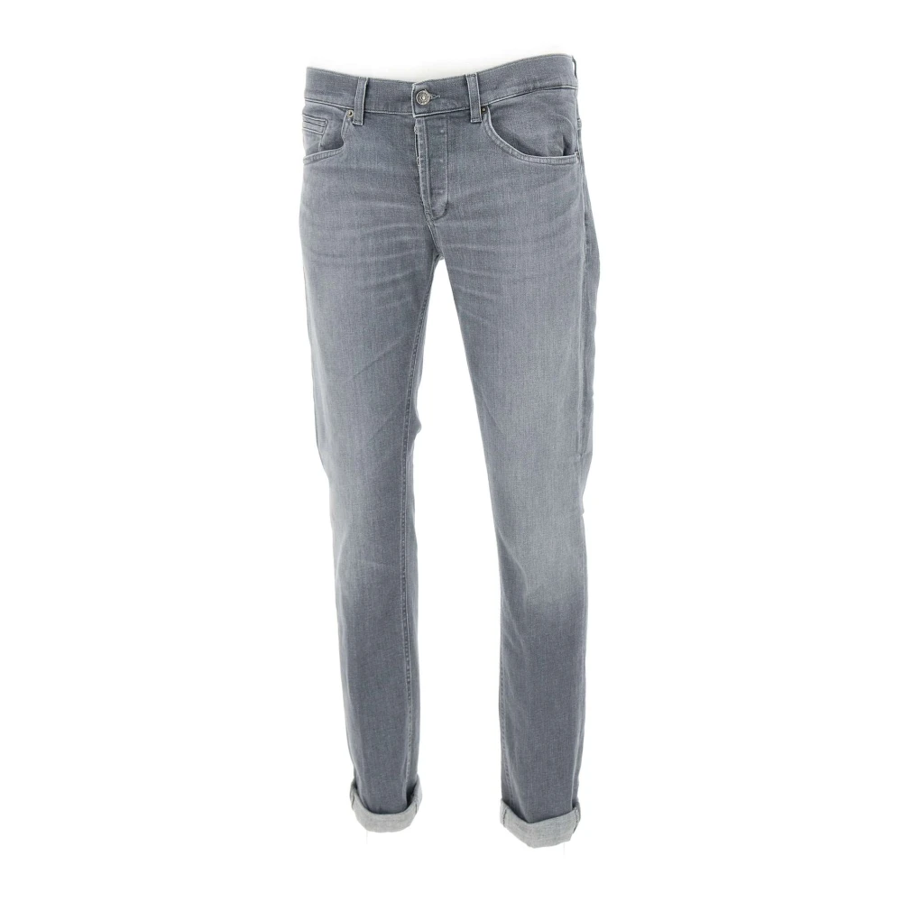 Dondup Men's Black Slim Fit Jeans, W35, George Skinny Jeans