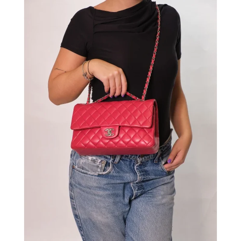 Chanel Vintage Pre-owned Leather chanel-bags Red Dames