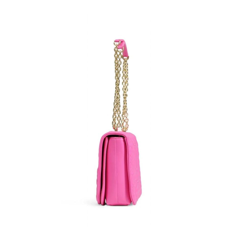 Love Moschino Gestructureerde polyethyleen handtas voor vrouwen Pink Dames