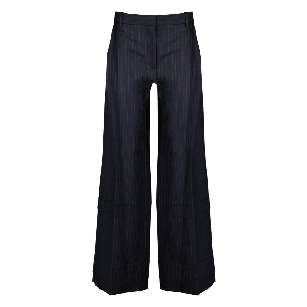 Khaite Blue Wide Trousers, Female, 2XS, Linden Pant