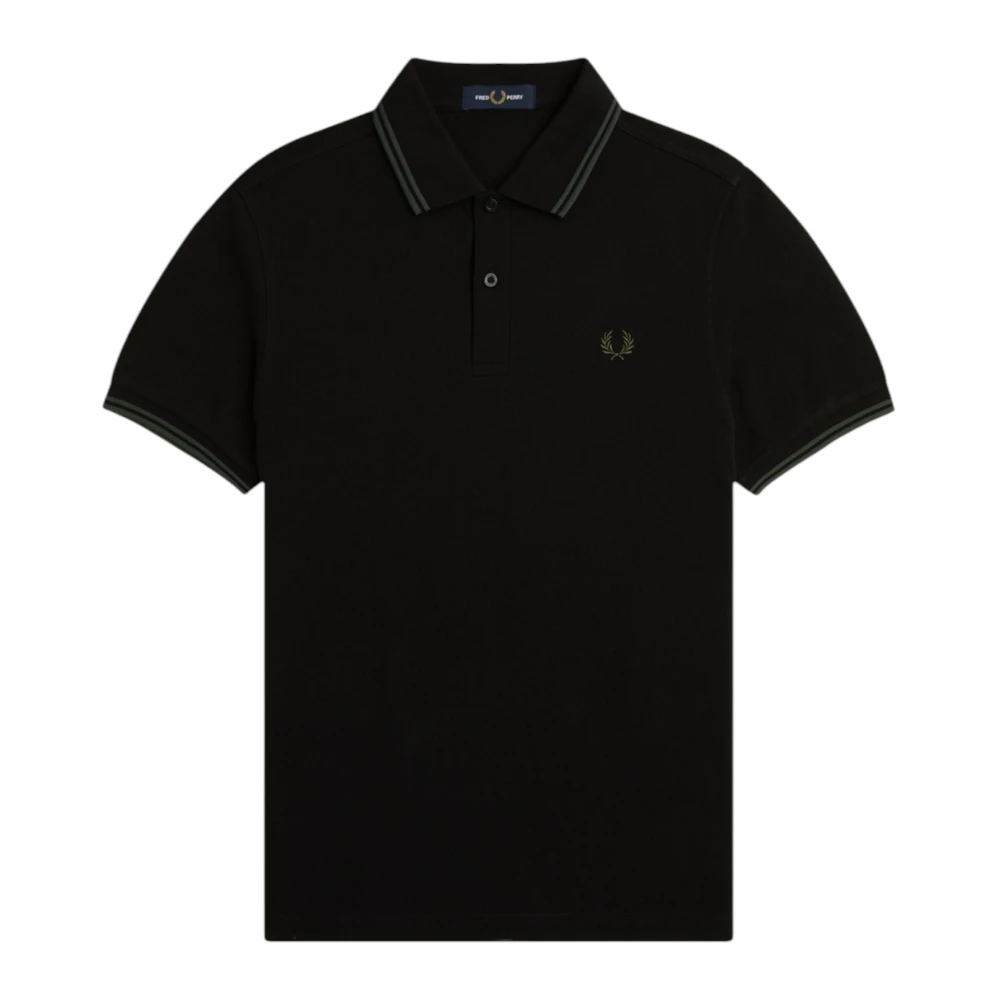 Fred Perry Klassieke Twin Tipped Polo Zwart Black Heren