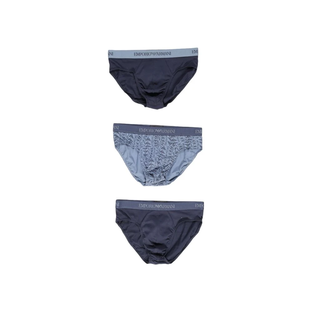 Emporio Armani Blauwe Polyester Ondergoed Collectie Herfst Winter Blue Heren