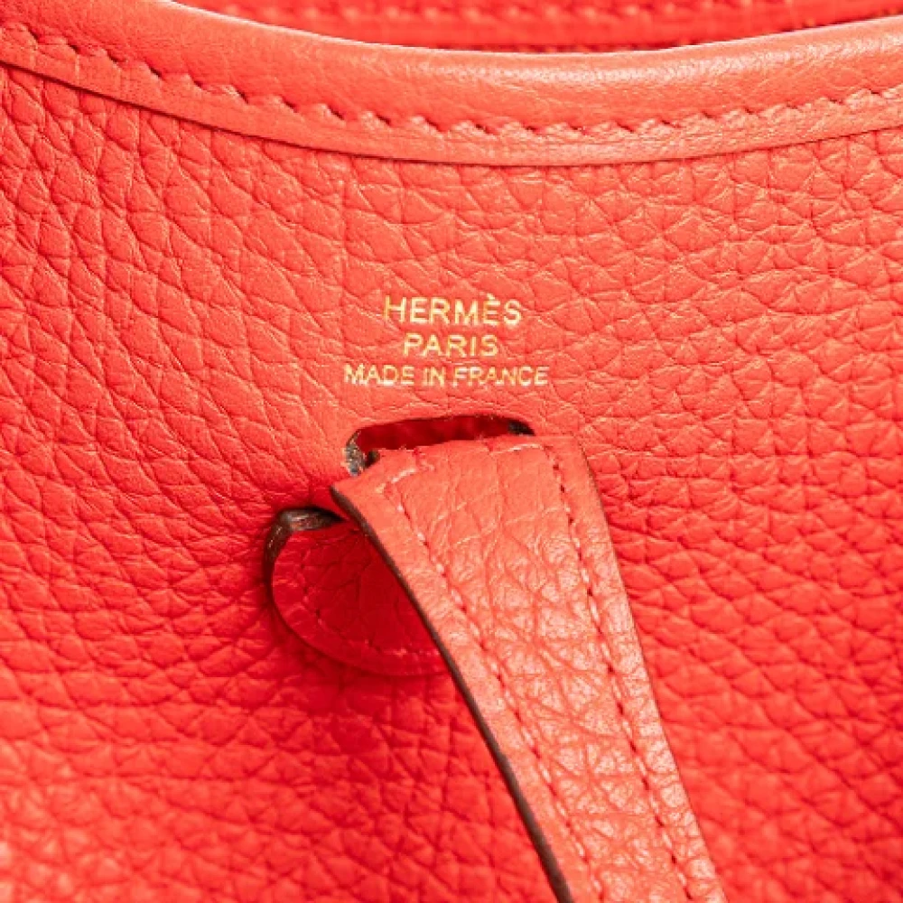 Hermès Vintage Pre-owned Leather crossbody-bags Red Dames