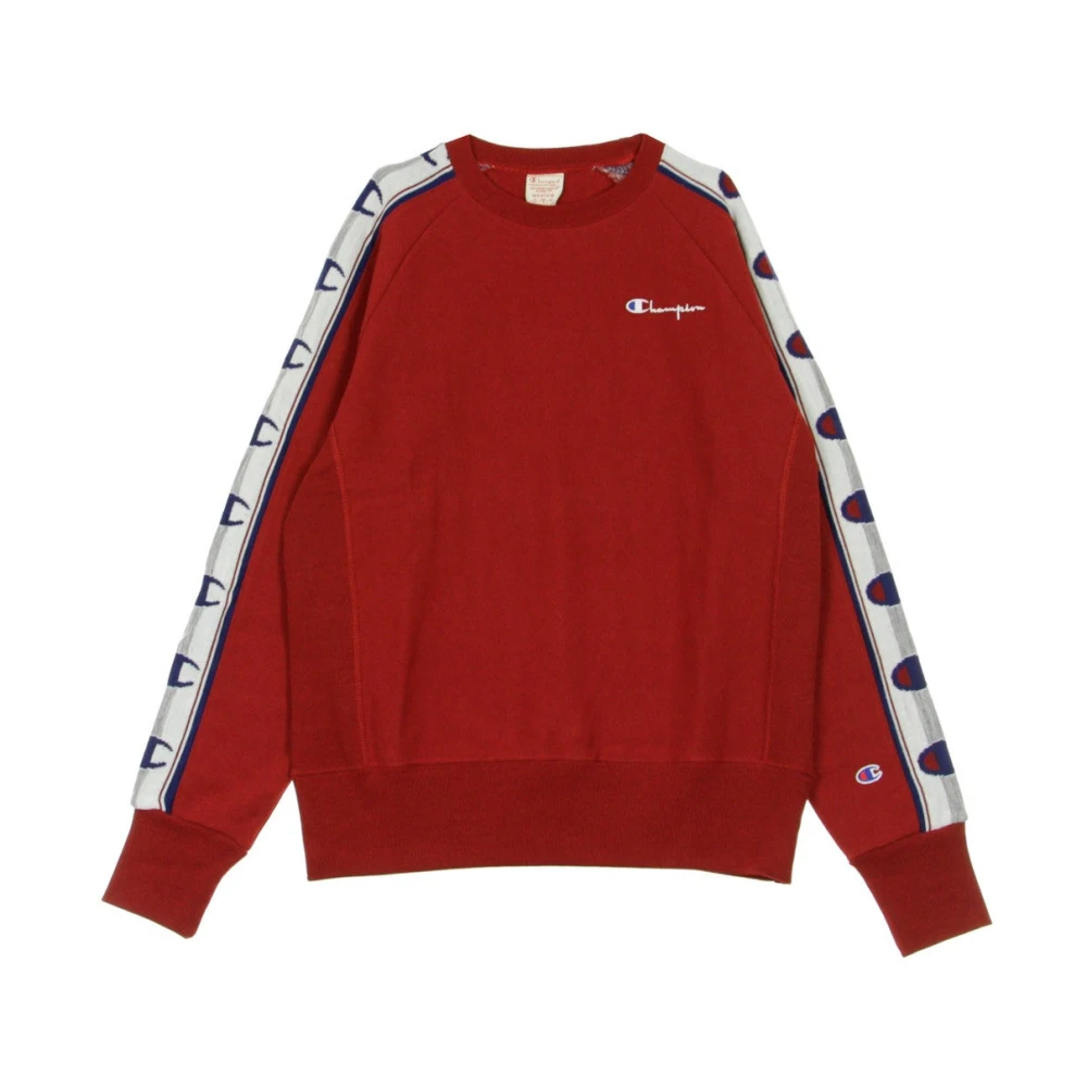 Champion Men's Dark/Red Crewneck Sweatshirt For