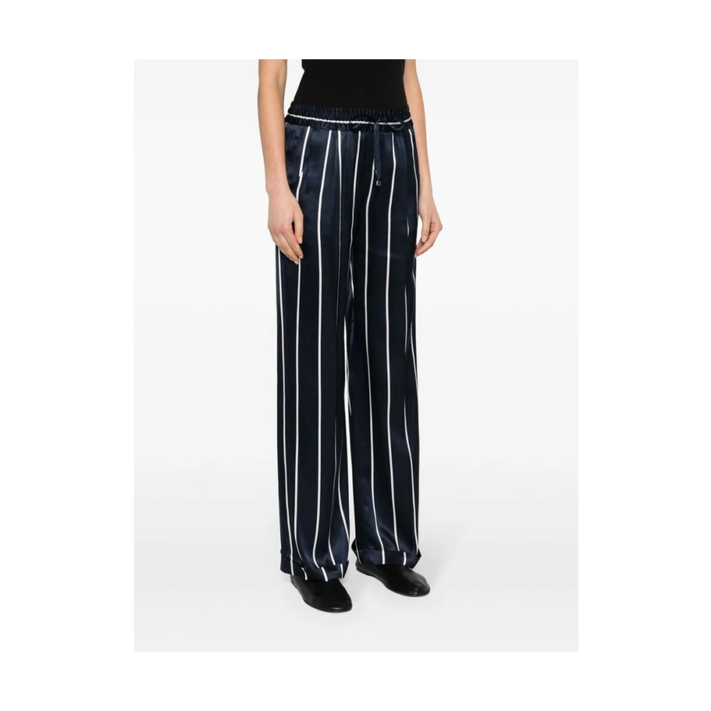 Kiton Wide Trousers Blue Dames