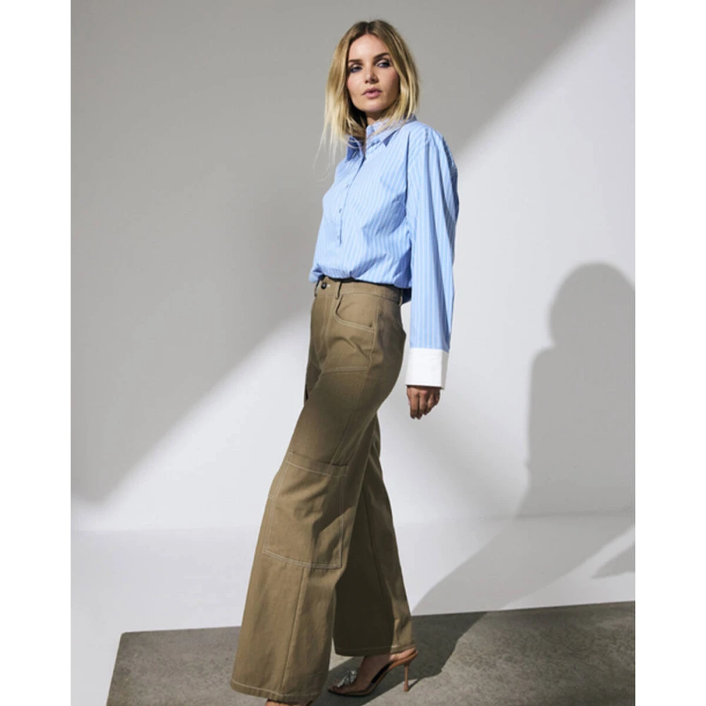 Co'Couture Ballonmouw Blouse Blue Dames