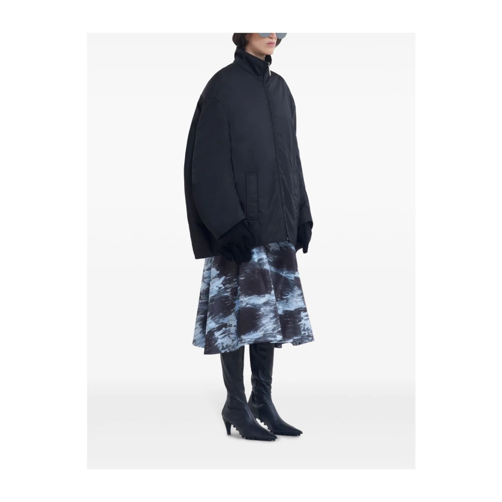 Marni Zwarte Gewatteerde Rits Jas Black Dames
