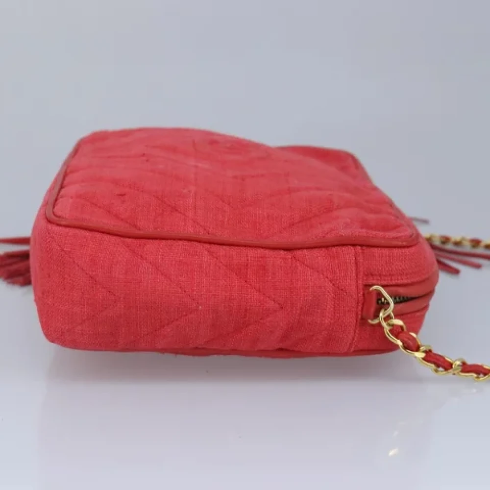 Chanel Vintage Pre-owned Canvas chanel-bags Red Dames