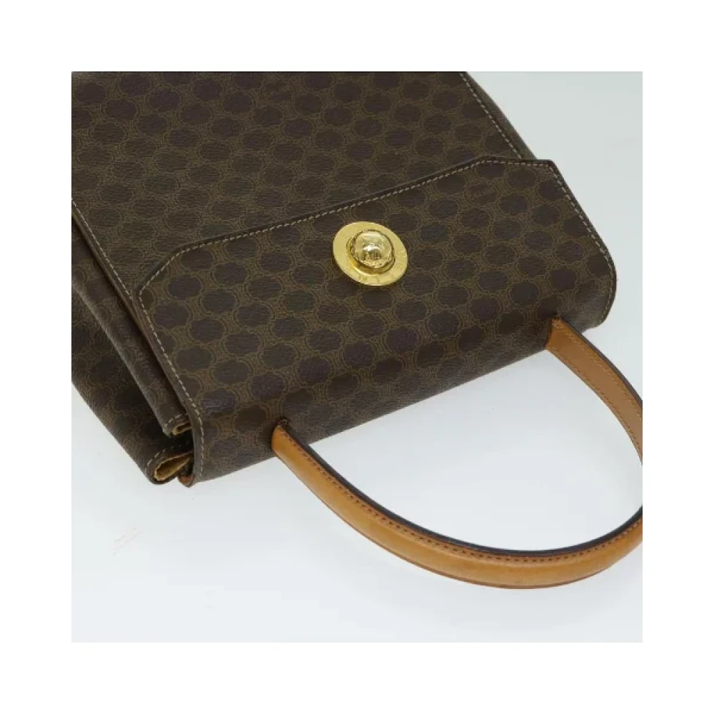 Celine Vintage Pre-owned Fabric handbags Brown Dames