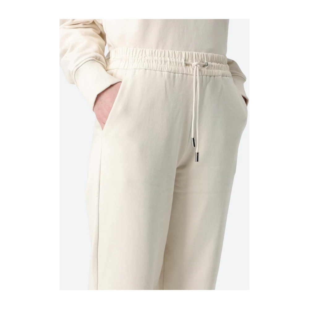 Hugo Boss Katoenen sweatpants met technische details Beige Dames