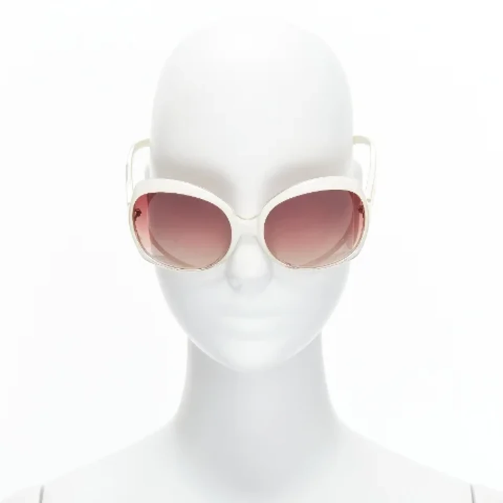 Miu Pre-owned Acetate sunglasses White Dames