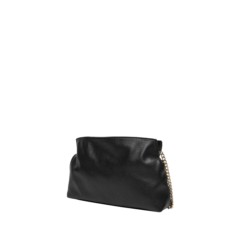 Moschino Zwarte schoudertas met gouden letter Black Dames