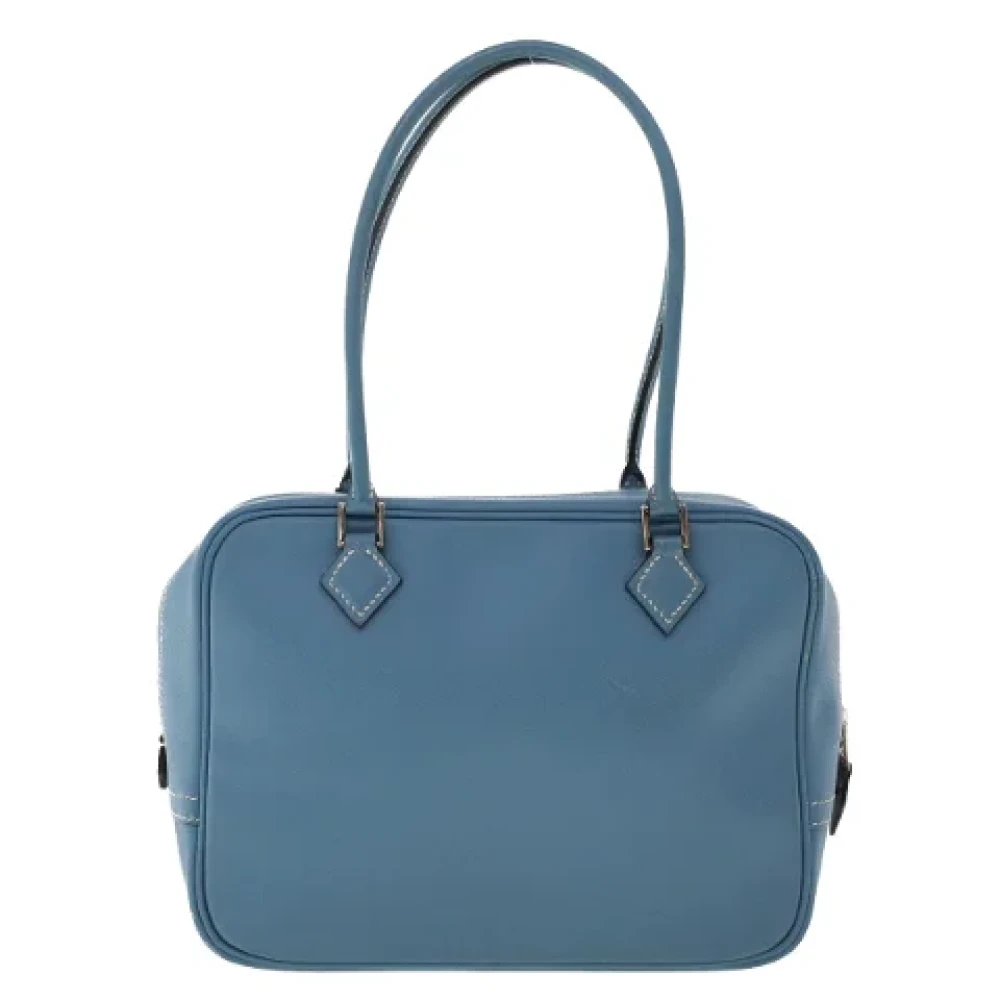 Hermès Vintage Pre-owned Leather shoulder-bags Blue Dames