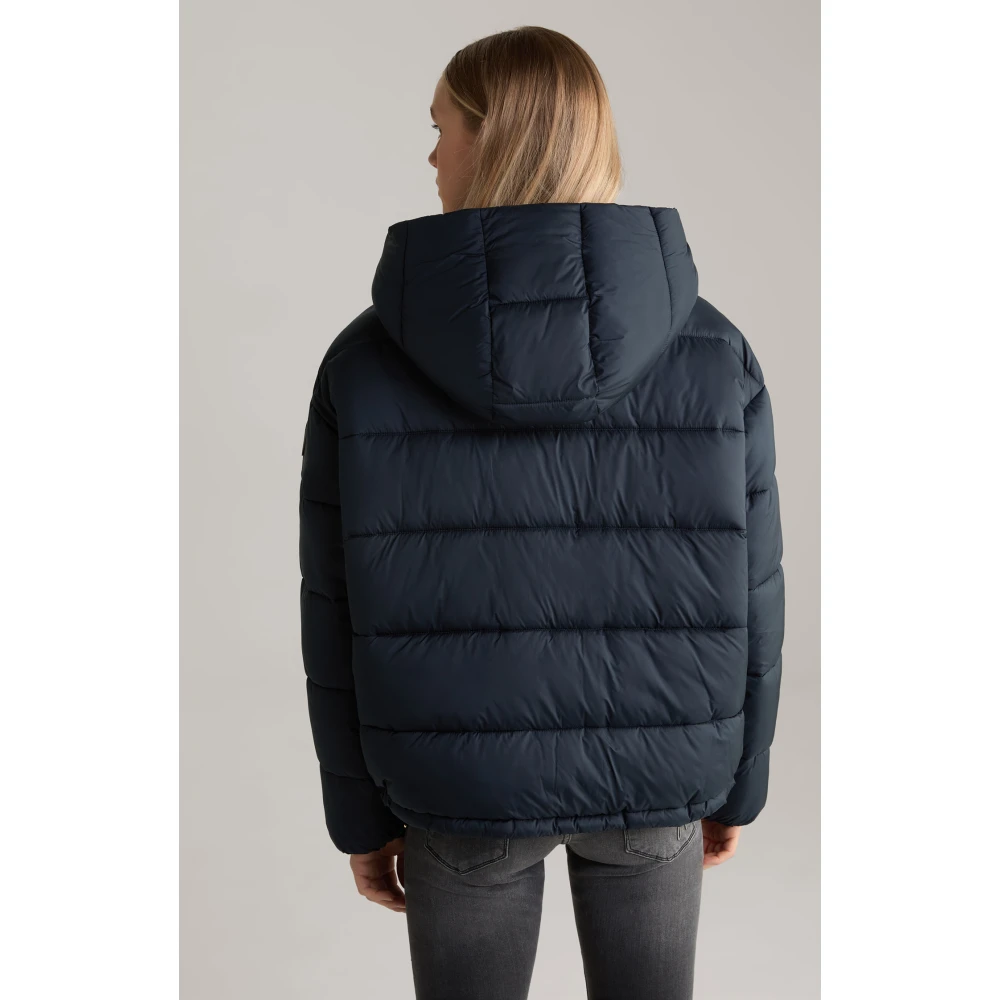 Joop! Korte capuchonjas in donkerblauw Blue Dames