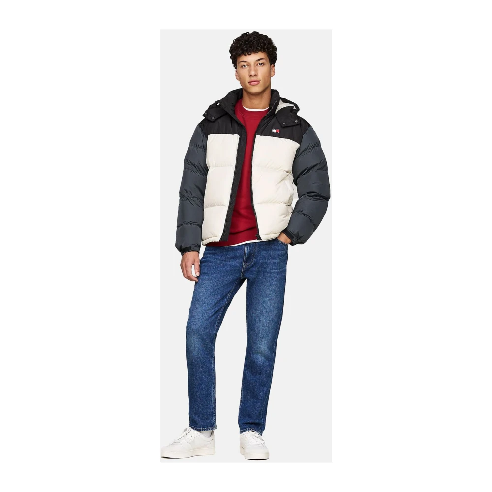 Tommy Jeans Stijlvolle Jas voor Mannen White Heren