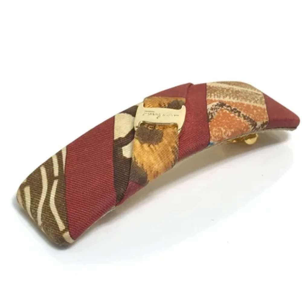 Salvatore Ferragamo Pre-owned Fabric hair-accessories Red Dames