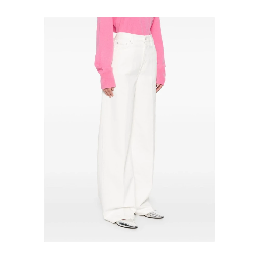 TotêMe Biologische Wide Leg Jeans White Dames
