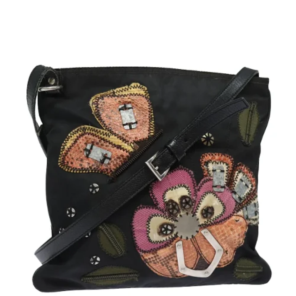 Prada Vintage Pre-owned Nylon prada-bags Black Dames