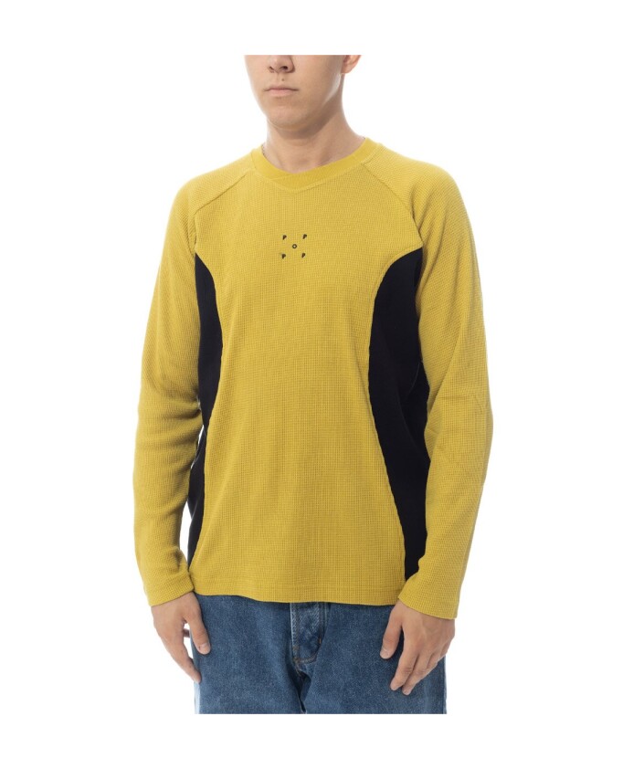t-shirt-a-manches-longues-en-gaufre-vert