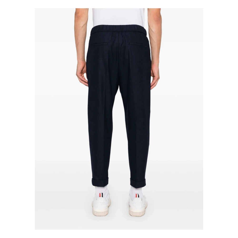 Hugo Boss Gemengde wollen broek met zakken Blue Heren