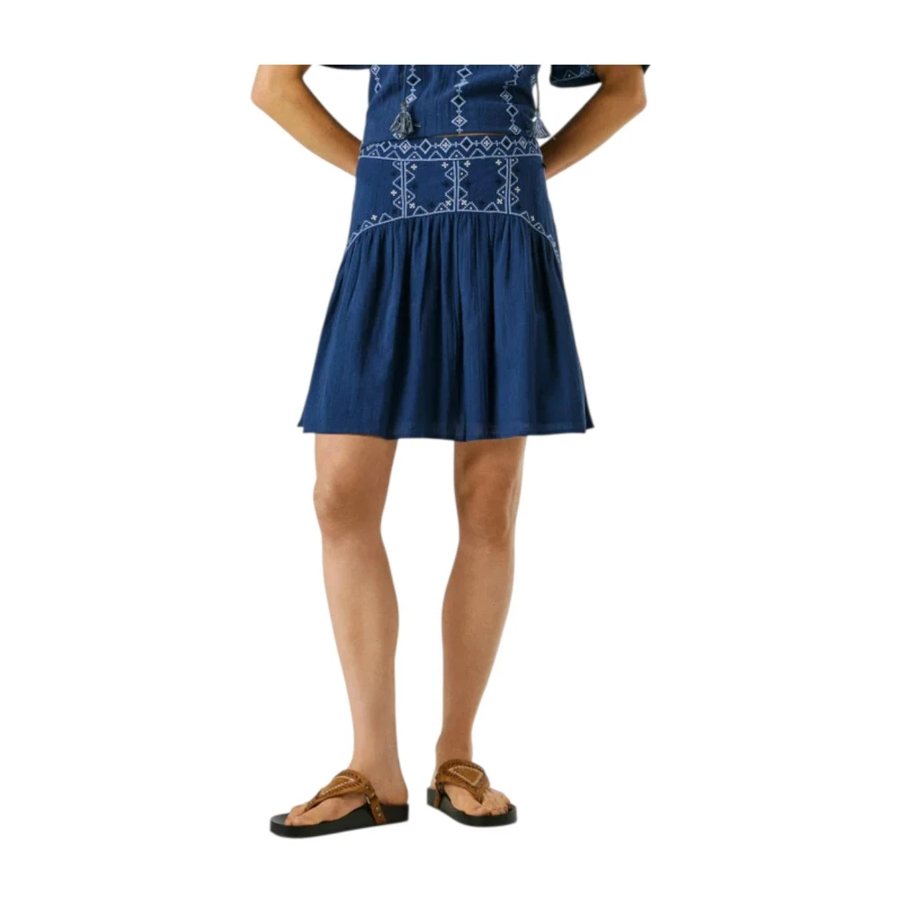 Pepe Jeans Women's Blue Short Skirt - Short Skirts - S - Skirts