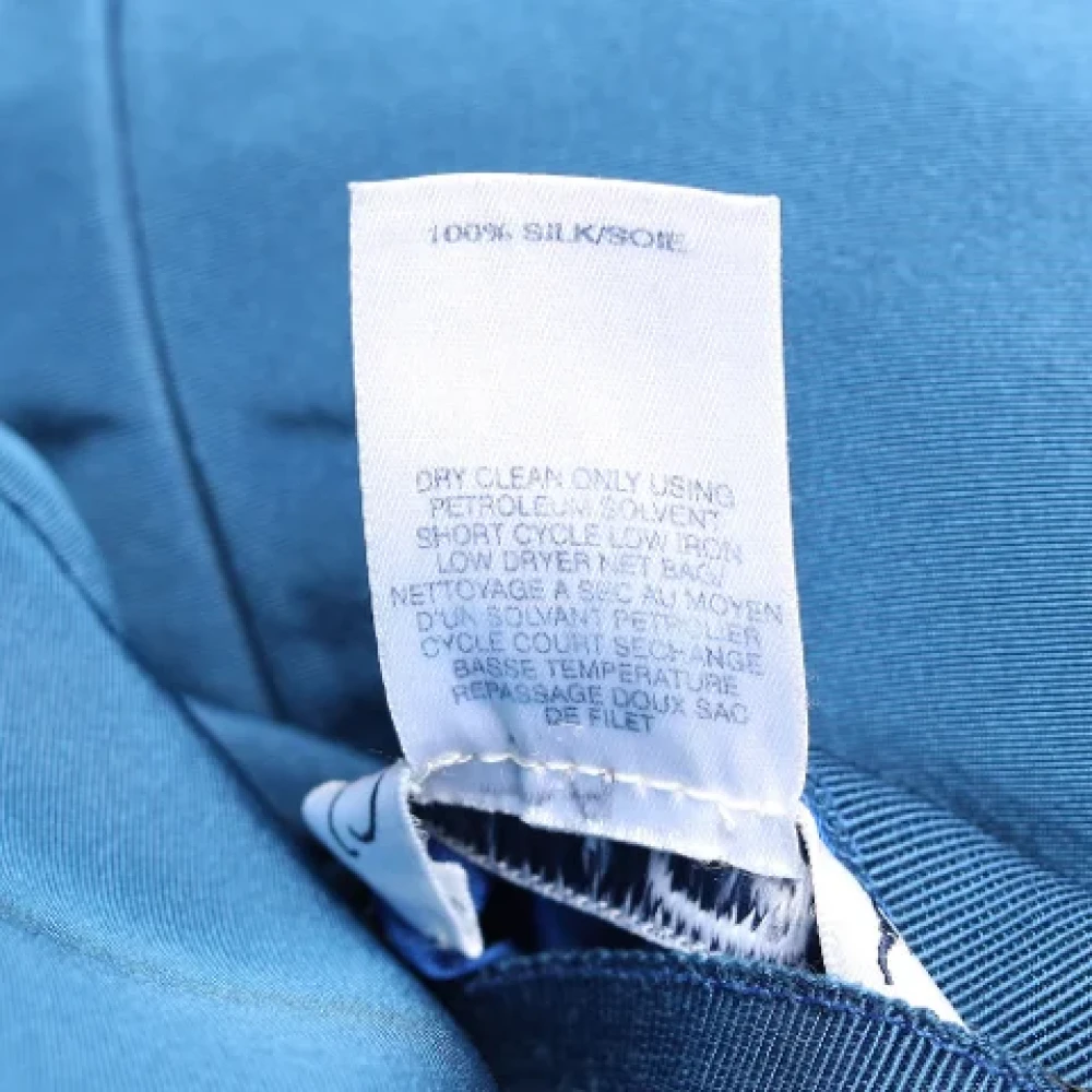 Oscar De La Renta Pre-owned Silk bottoms Blue Dames