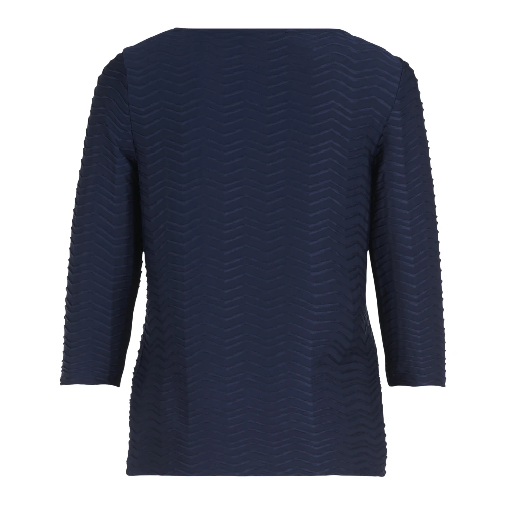Betty Barclay Gestreepte Glitter Bootneck Top Blue Dames
