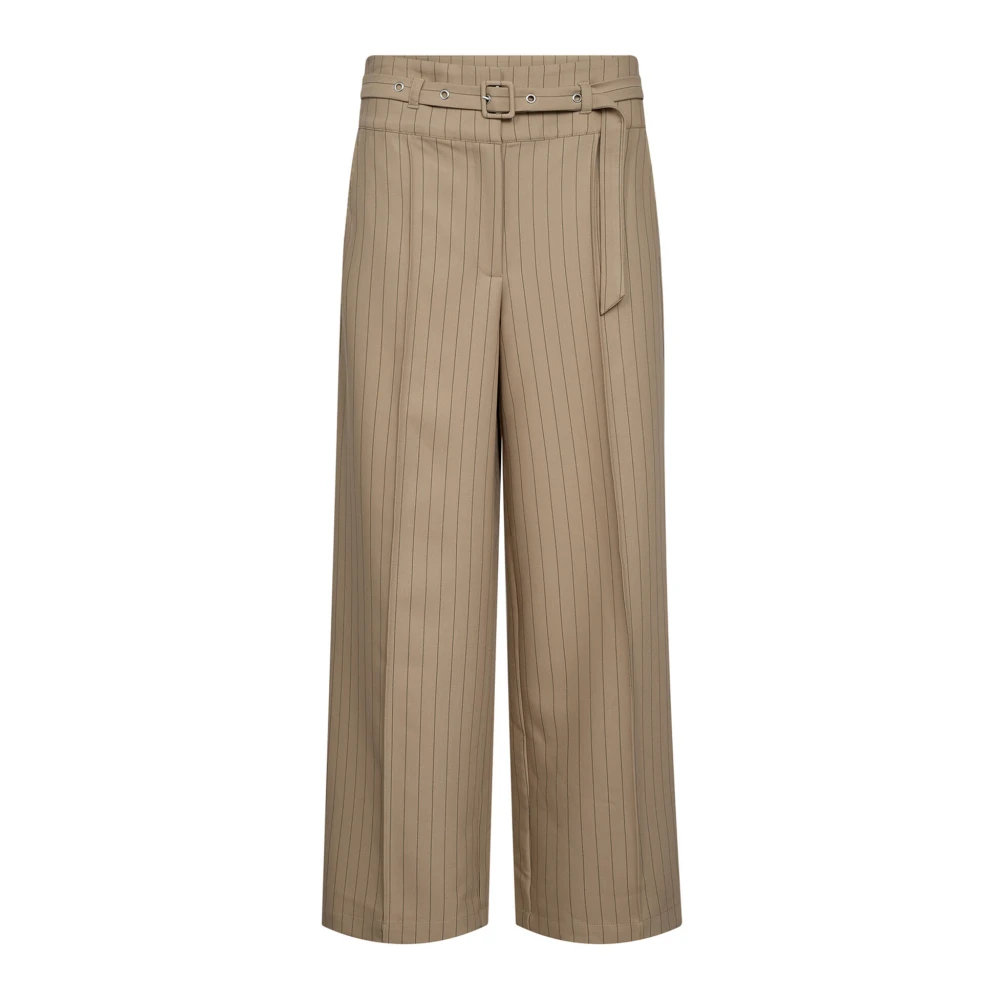 Co'Couture Pinstripe Wide Leg Pants Beige Multicolor Dames