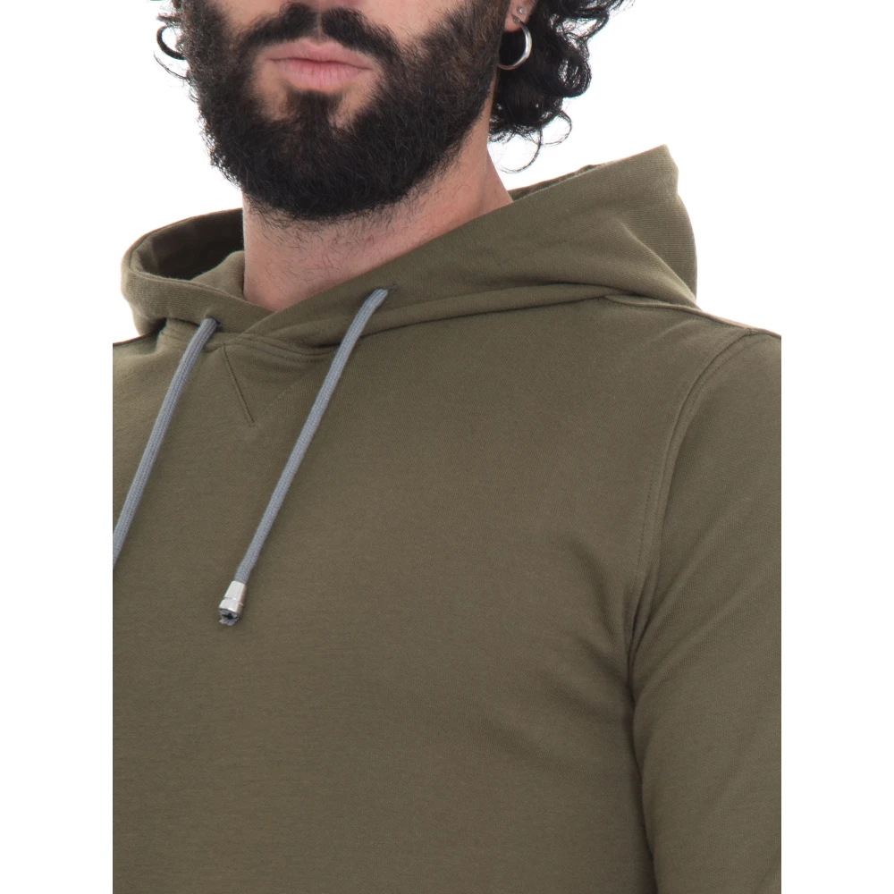 Hindustrie Stretchy Knit Hoodie Green Heren