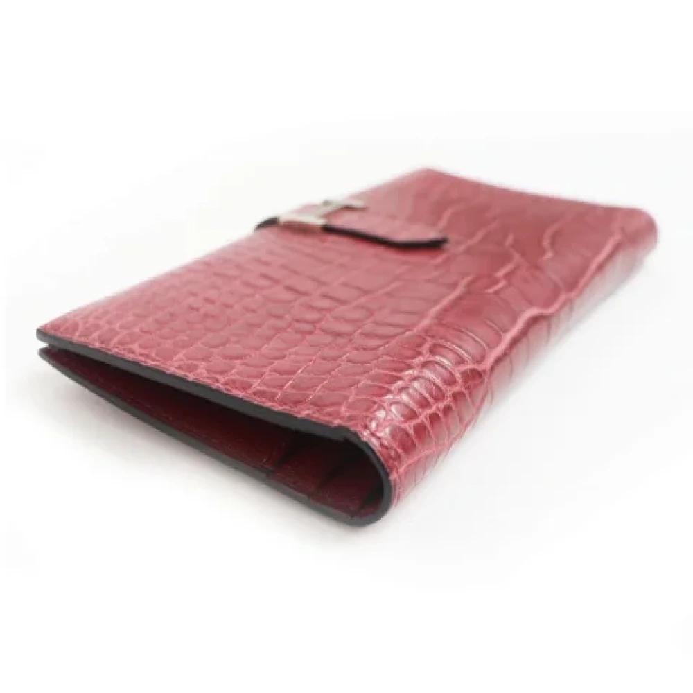 Hermès Vintage Pre-owned Leather wallets Red Dames