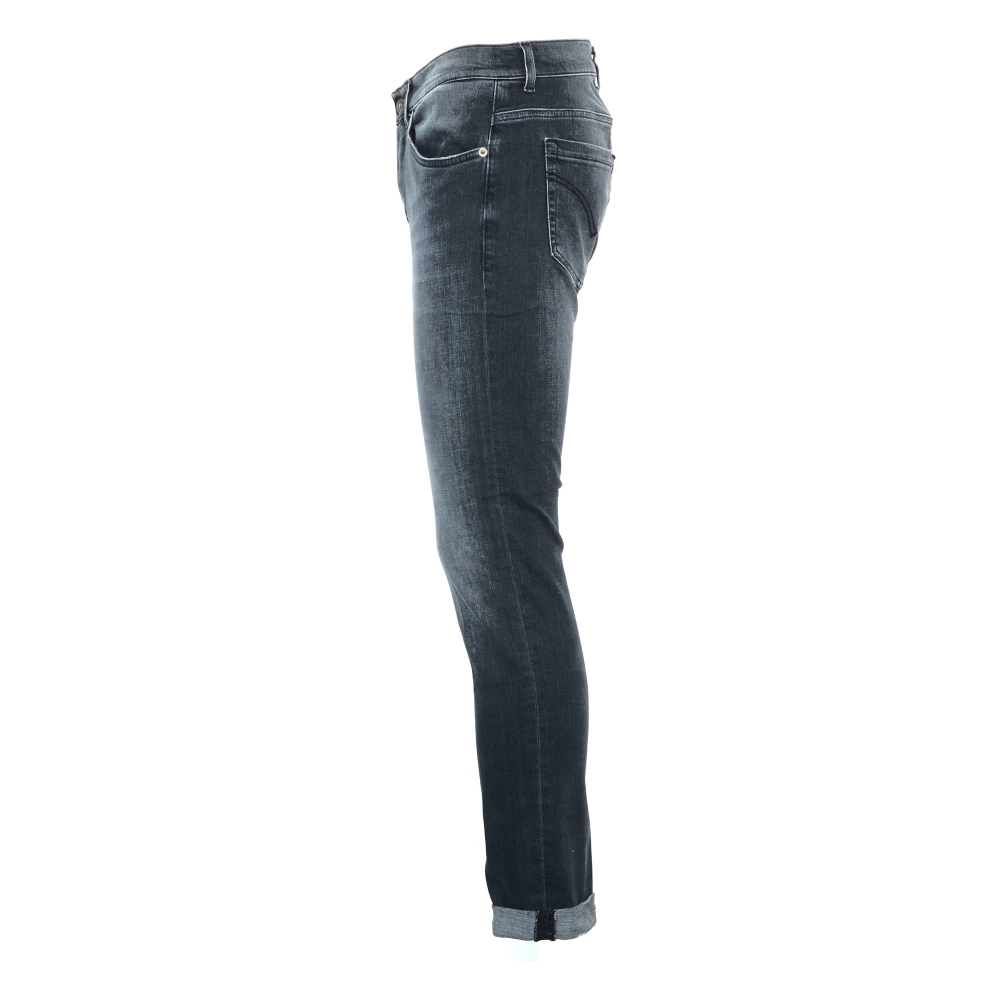 Dondup Zwarte Gewassen Skinny Fit Denim Jeans Black Heren